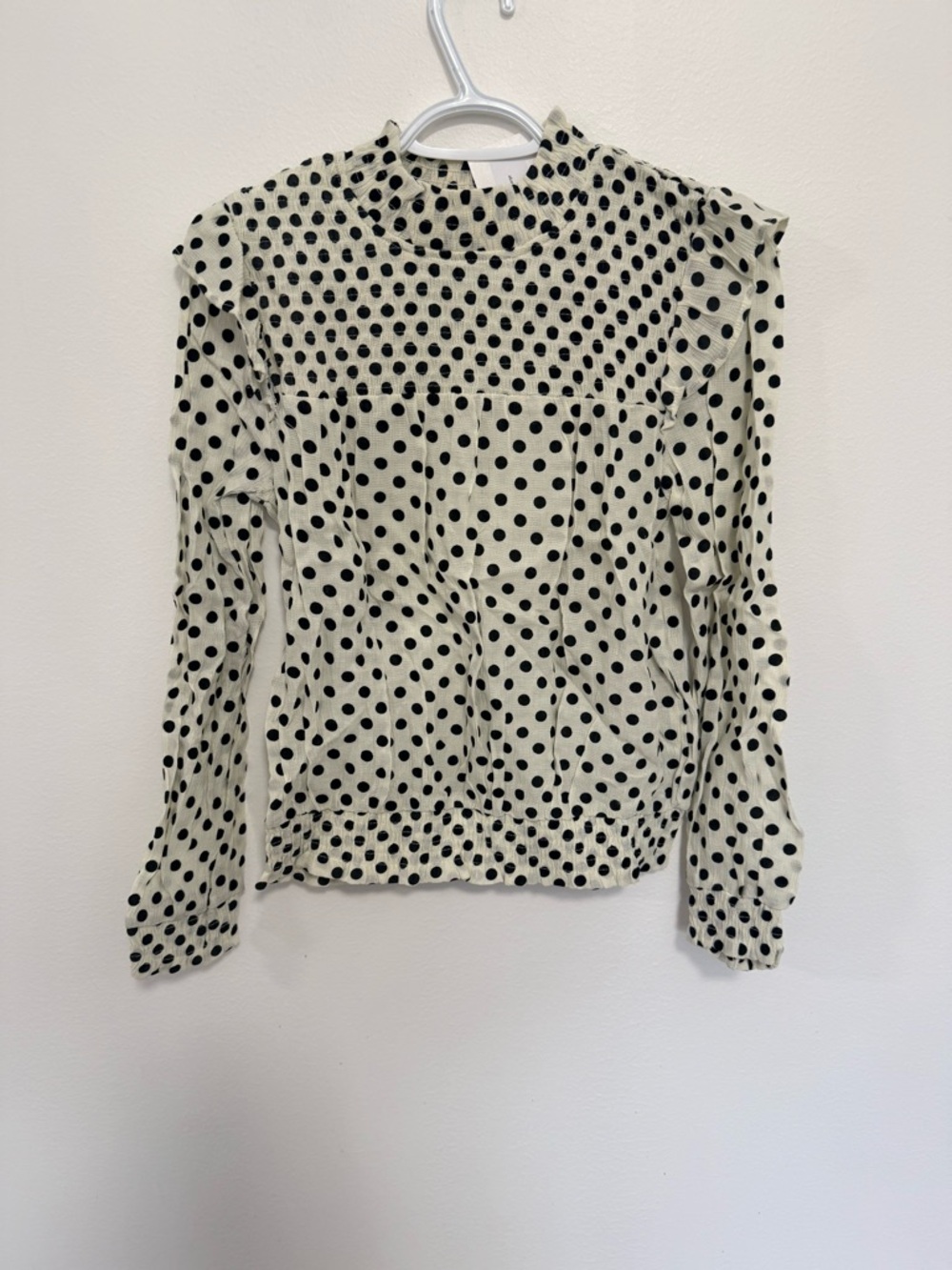 Blu Pepper Ivory Polka Dot Blouse - Picture 2 of 2